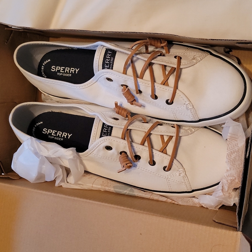 Sperry Shoes, women's size 12, white